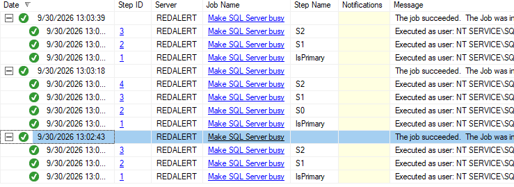 Job history